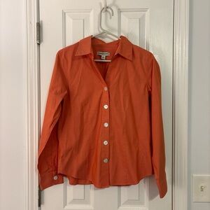 Coldwater Creek Coral Button-Up Blouse